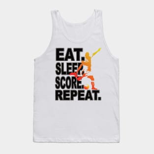 Eat Sleep Score Repeat Football Soccer Fan Tank Top